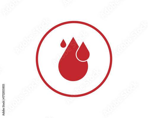 Human Blood logo template vector icon illustration design on white background.
