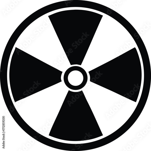 Universal radiation symbol warning sign graphic representation radioactive hazard danger symbol for nuclear safety and awareness
