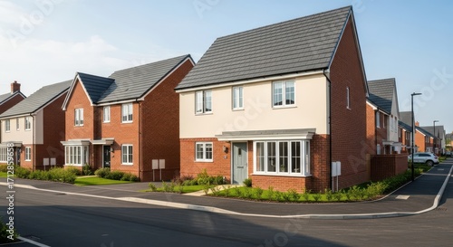 Modern Suburban Housing Development with Diverse Architecture