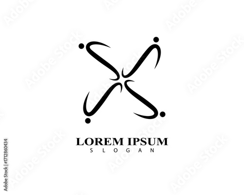 Community logo vector icon template design