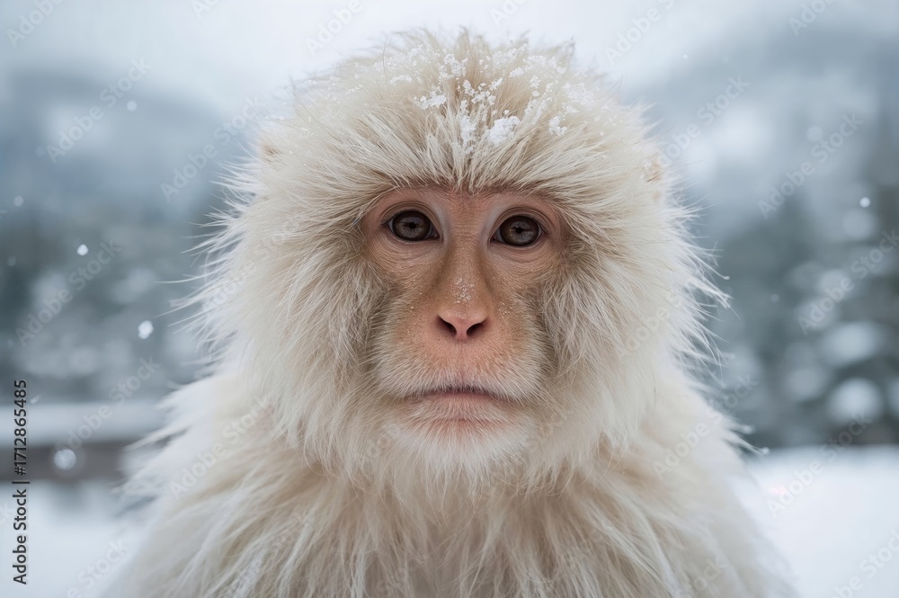 Naklejka premium Winter Primate