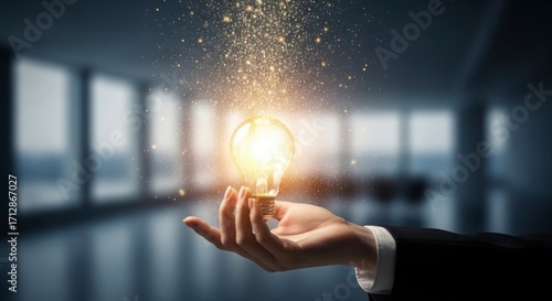 A Brilliant Idea Illuminates The Darkness Sparking Innovation and Creativity In The Workplace