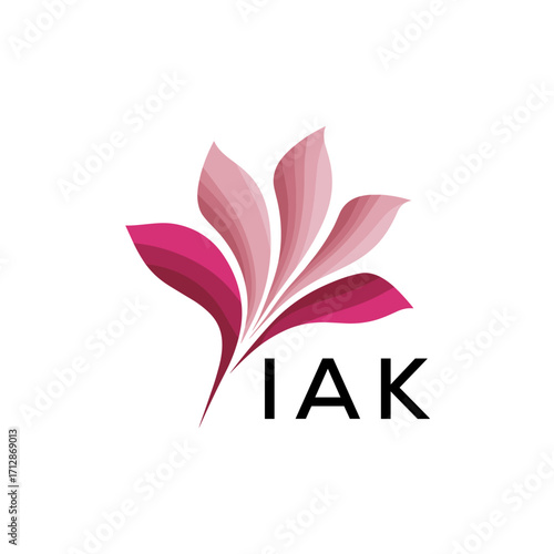 Modern  Tech Logo Design – Futuristic Blue and White Circular Emblem on Black Background, IAK Later Logo, 
