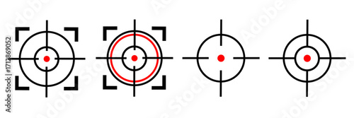 target icon. autofocus icon. bullseye target illustration