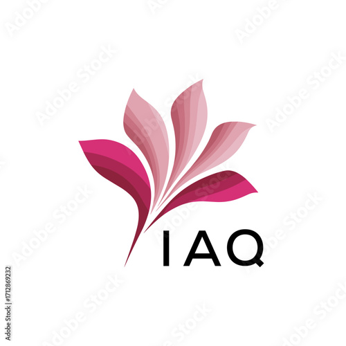 Modern  Tech Logo Design – Futuristic Blue and White Circular Emblem on Black Background, IAQ Later Logo, 
