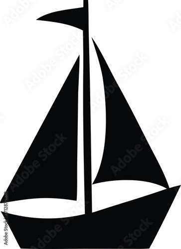Sleek silhouette of a sailboat on calm waters ready for adventure and maritime exploration