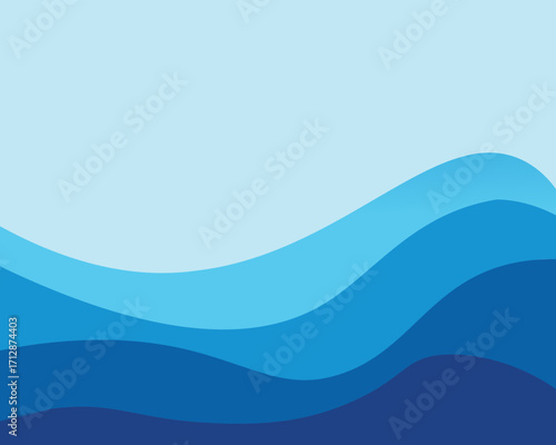 Abstract Water wave vector illustration design background