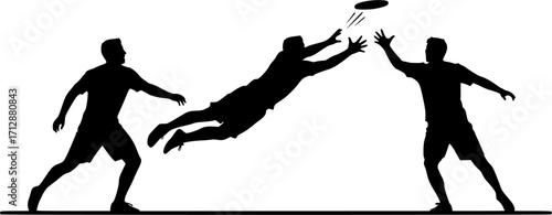Frisbee Players Silhouette, Ultimate Frisbee Silhouette, Frisbee , Ultimate Frisbee Player