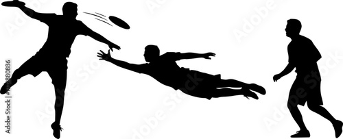 Frisbee Players Silhouette, Ultimate Frisbee Silhouette, Frisbee , Ultimate Frisbee Player