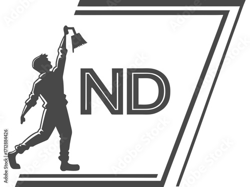 Professional Photographer Logo Design with N & D Initial