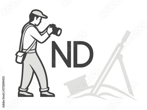 Professional Photographer Logo Design with N & D Initial
