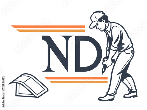 Professional Photographer Logo Design with N & D Initial