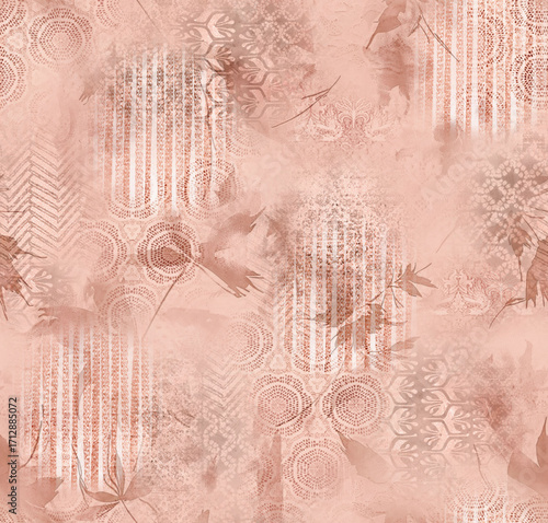 geometric abstract design print pattern flower allover
