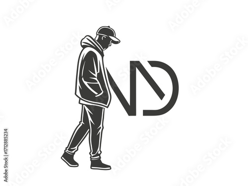Professional Photographer Logo Design with N & D Initial