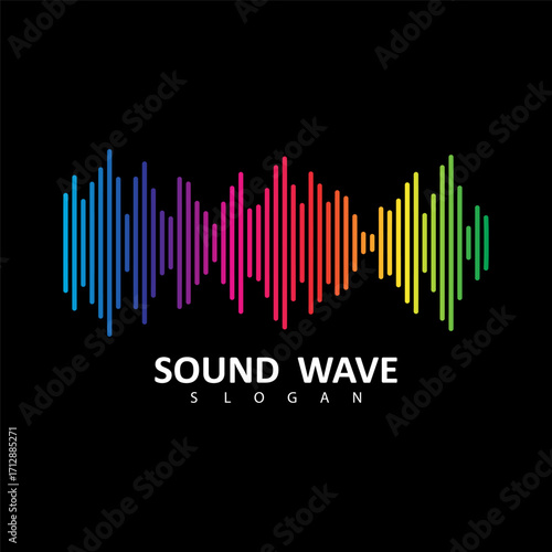 Sound Wave Symbol of Equalizer. Isolated on background. Vector Illustration Design. 
