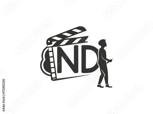 Professional Photographer Logo Design with N & D Initial
