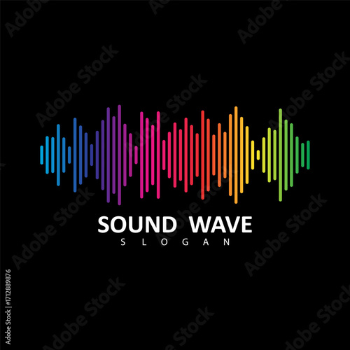 Sound Wave Symbol of Equalizer. Isolated on background. Vector Illustration Design. 
