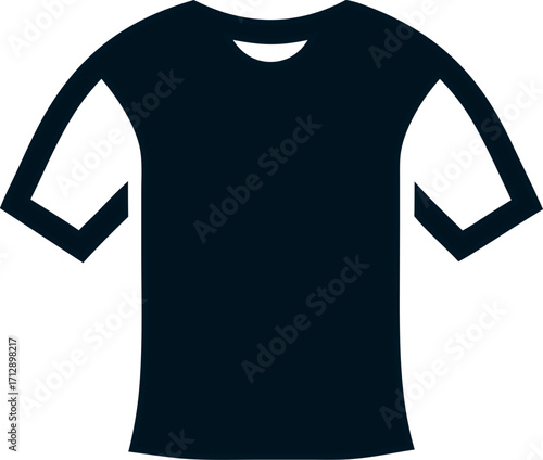 Graphic T-shirt icon vector perfect for apparel websites, e-commerce platforms, or textile logos.
