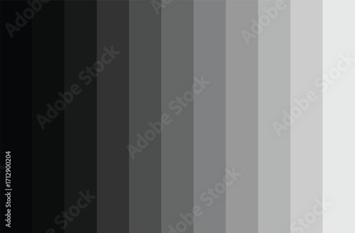 Black Color Shades Swatches Set Pantone Palette Abstract Graphic Design Vector