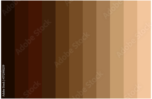 Brown Color Shades Swatches Set Pantone Palette Abstract Graphic Design Vector