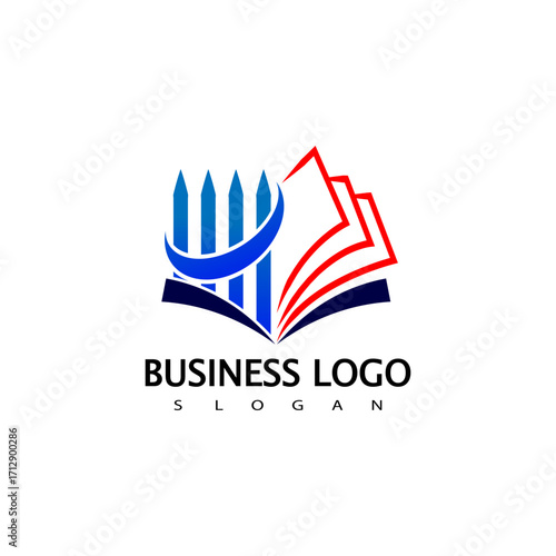 Business Education Logo. Finance Education Logo Design
