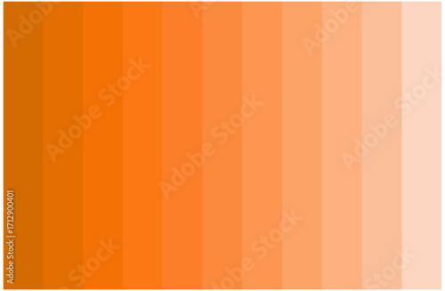 Orange Color Shades Swatches Set Pantone Palette Abstract Graphic Design Vector