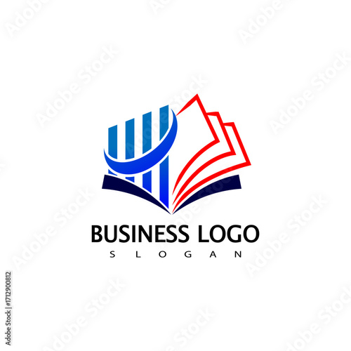 Business Education Logo. Finance Education Logo Design
