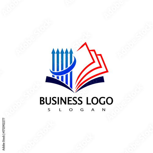 Business Education Logo. Finance Education Logo Design
