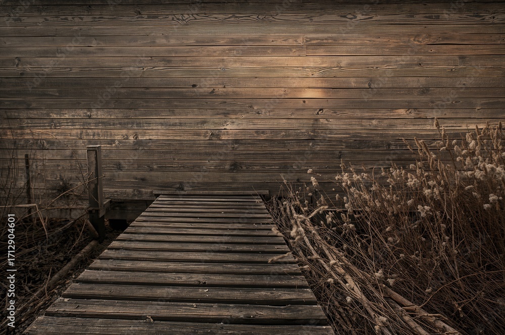 Obraz premium Aged Wooden Pier and Boardwalk Texture