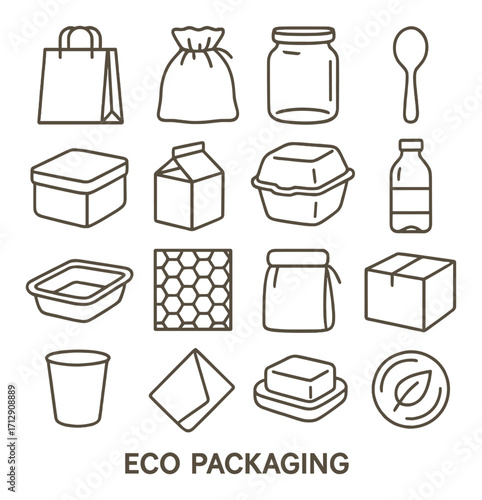 Variety of eco-friendly packaging solutions for sustainable living