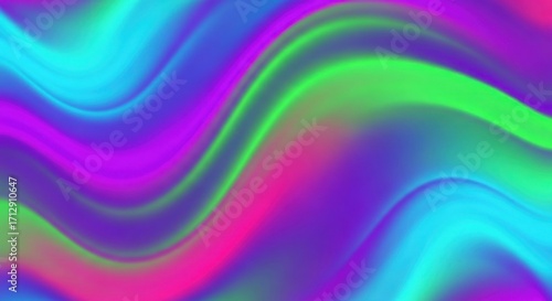Vibrant abstract background with swirling waves of neon pink, purple, and green colors, creating a psychedelic and energetic effect