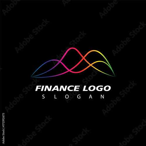 Finance and Accounting Logo Design Vector. Business Finance Stock Exchange Charts Market Logo Design