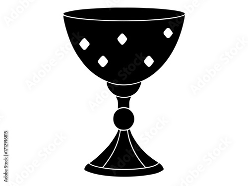 Holy chalice silhouette vector,chalice icon vector