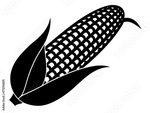 Corn Cob  simple   silhouette vector,Corn Cob icon vector