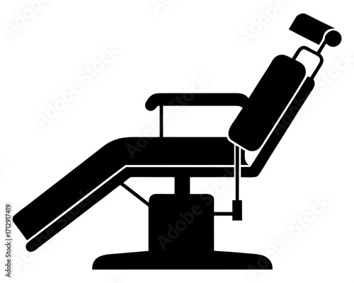 dental chair  simple   silhouette vector,dental chair  icon