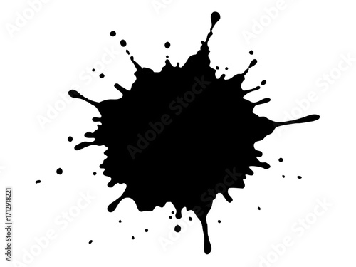 ink splatter  black silhouette vector,ink splashes icon