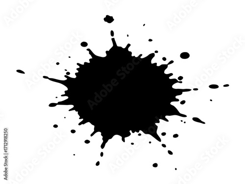 ink splatter  black silhouette vector,ink splashes icon