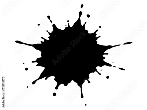ink splatter  black silhouette vector,ink splashes icon