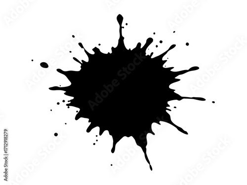 ink splatter  black silhouette vector,ink splashes icon