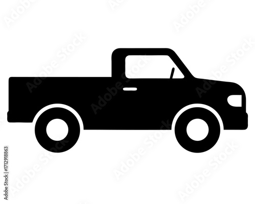 pickup  black silhouette vector,pickupicon