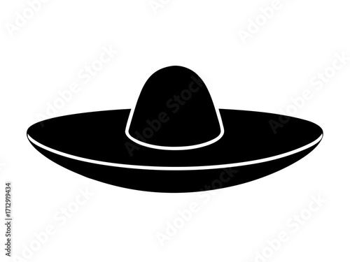 Sombrero Hat  simple   silhouette vector,Sombrero Hat icon