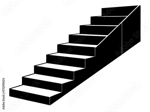 stair  black silhouette vector,stair icon