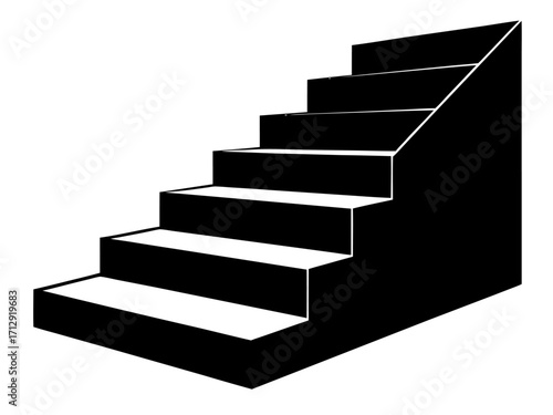 stair  black silhouette vector,stair icon