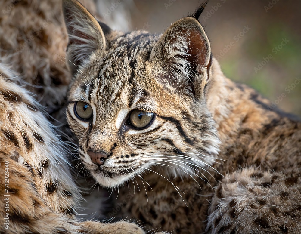 Obraz premium Close-up of a lynx kitten