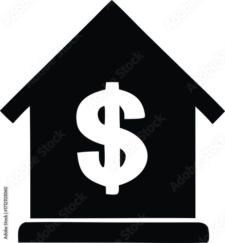 Symbolic representation of a financial institution with a prominent dollar sign denoting wealth and banking services