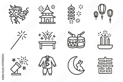 Drums vector altar fireworks icon icons sparks celebration paper ritual costume joy