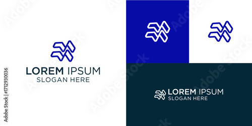 Modern abstract logo design symbolizing innovation, connectivity, and forward momentum for your cutting-edge business brand identity, creating a memorable visual representation of progress and success