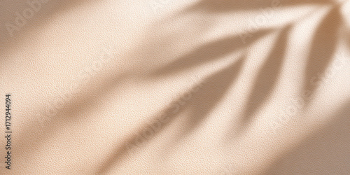Black friday Luxury minimal for fashion or tech, Soft shadow of palm leaf beige leather surface creates minimal luxury fashion tech vibe for black