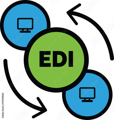 EDI electronic data interchange vector