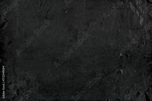 Worn Vintage Black Paper with Scratches and Grunge Texture. Distressed Rough Surface for Layering.